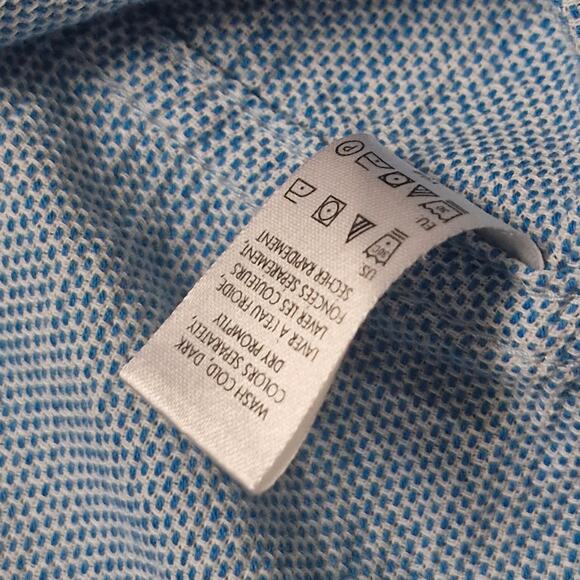 Calvin Klein Body Fit Cotton Roll-Up Shirt Men’s Medium Blue - Picture 3 of 6